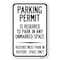 Signmission Parking Permit Is Required to Park in AN Heavy-Gauge Aluminum Sign, 12" x 18", A-1218-23400 A-1218-23400 - alternate 1